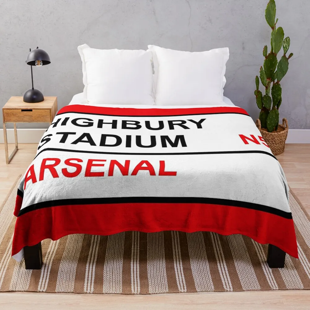 

Highbury Stadium Football Sign Throw Blanket christmas gifts Plaid Large blankets ands Blankets