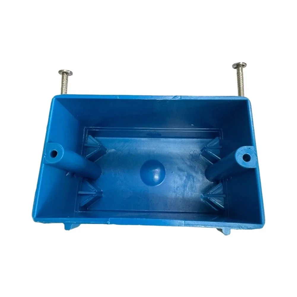 Blue PVC Junction Box UL94-V2 Compliant for Standard Wall Mounting of For Switches Outlets 93mm x 57mm x 72mm Fire Resistant