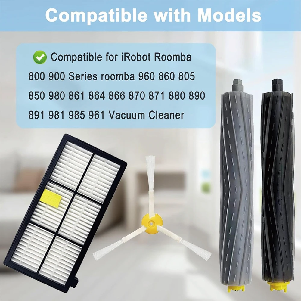 Spare Parts For iRobot Roomba 800 900 Series 860 870 880 890 966 980 etc.Vacuum, Main Side Brush Hepa Filter Wheel Replacement image 6