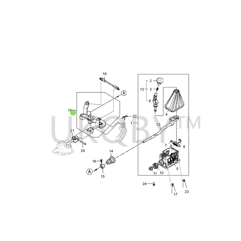 96425752 Suitable for Ka iy ue Handwave gearbox shift shaft shift balance lever shift lever parallel rod