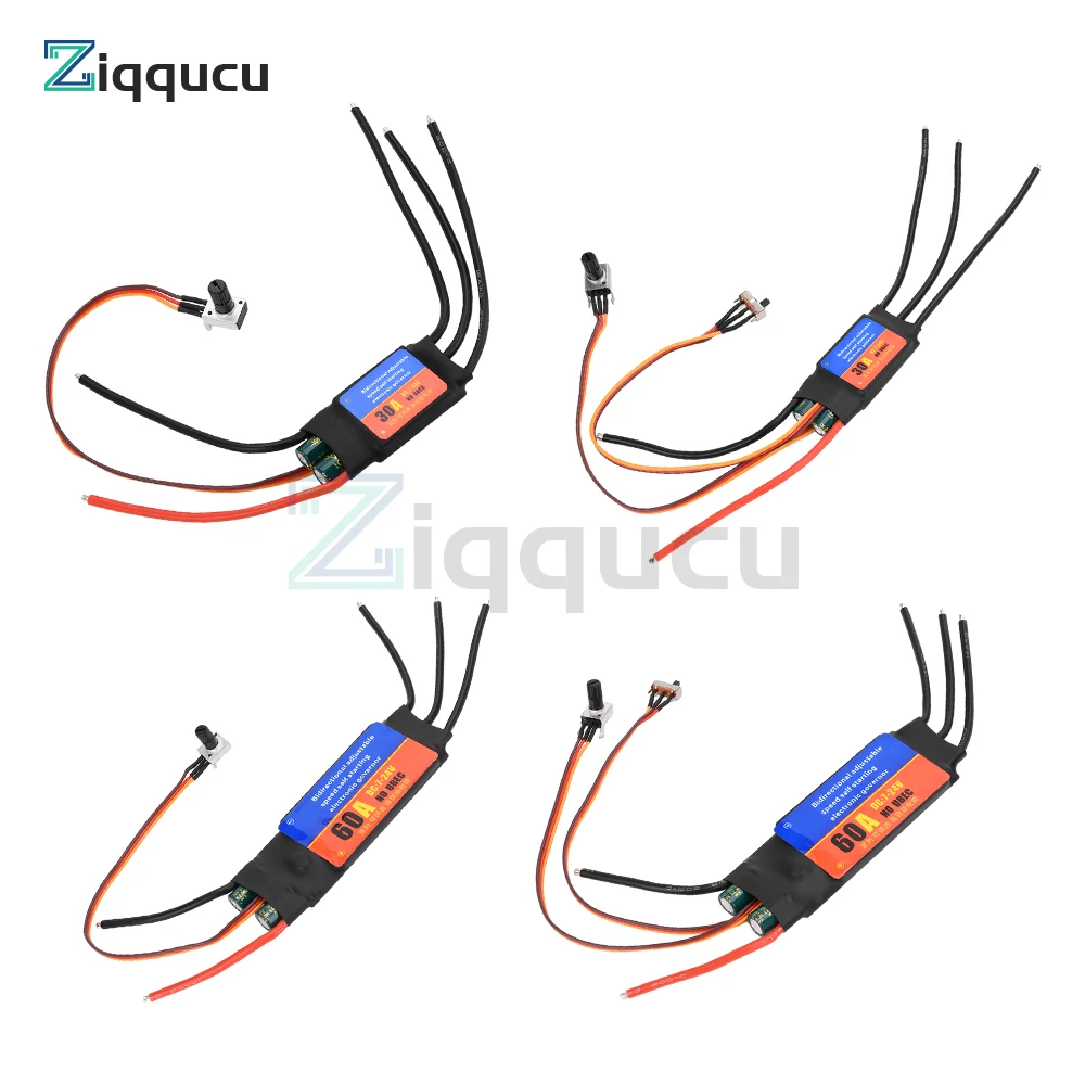 DIY fan modified brushless 30A60A ESC Bidirectional Self Starting Brushless Electric Regulation Speed Controller for DIY Tools