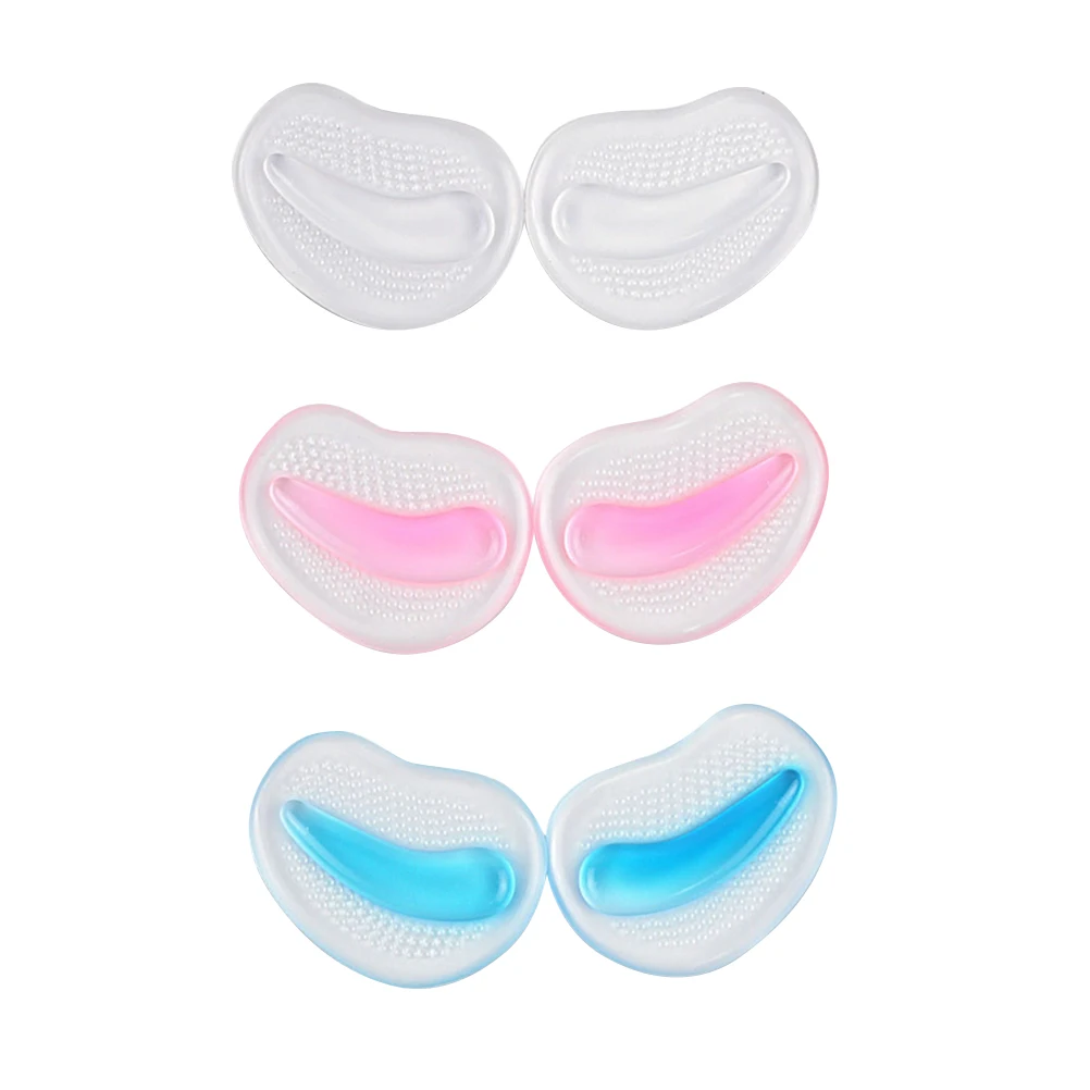 

3 Pairs Gel Half Insoles Comfortable Inserts for Women Shoes Heel Support Foot Care Travel Daily Use Soft Silicone Lightweight