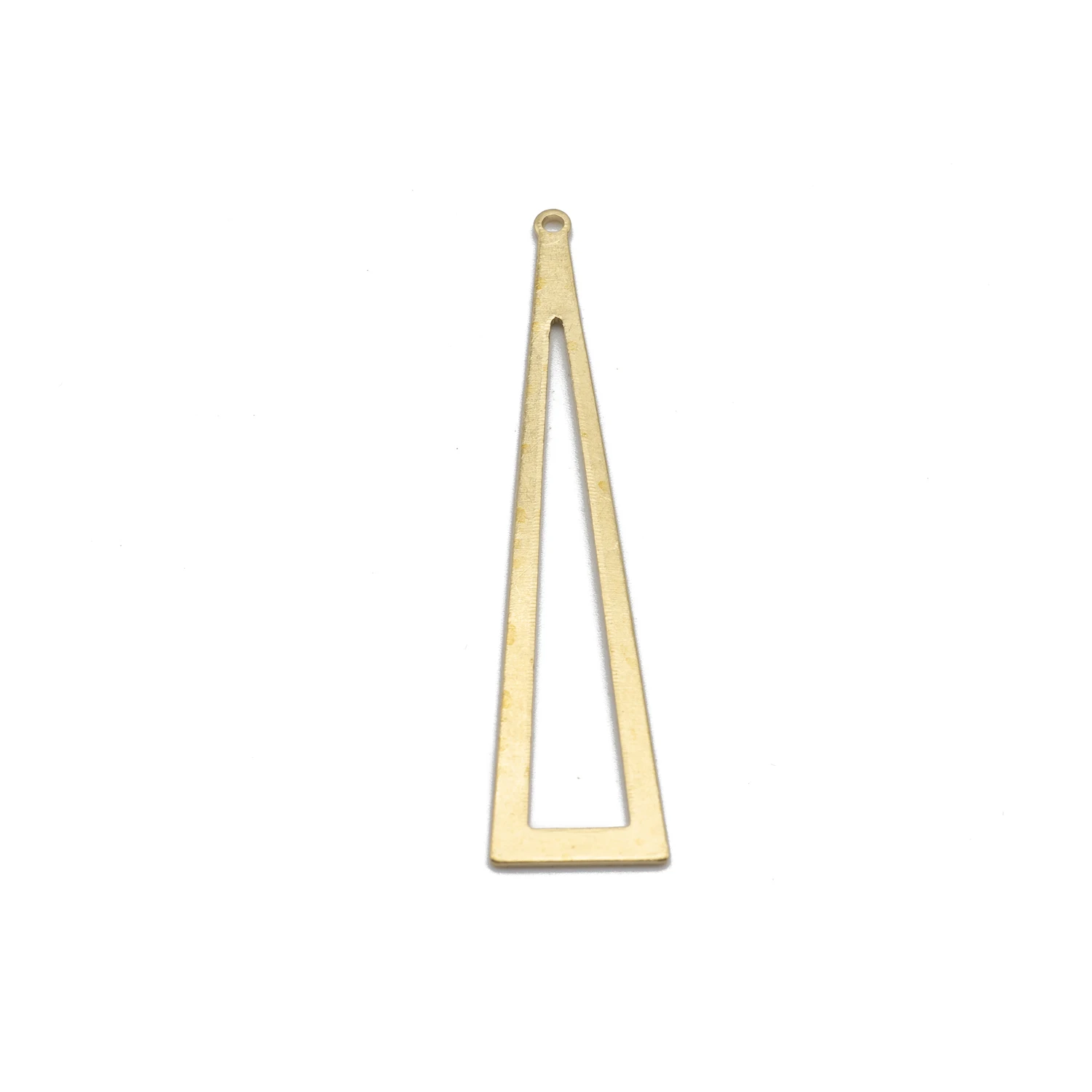 Cadre Triangulaire Creux en Laiton Brut pour Bijoux Colliers et Boucles d'Oreilles de la raq, Accessoire de Bricolage, Vente en Gros, 10 Pièces/Lot