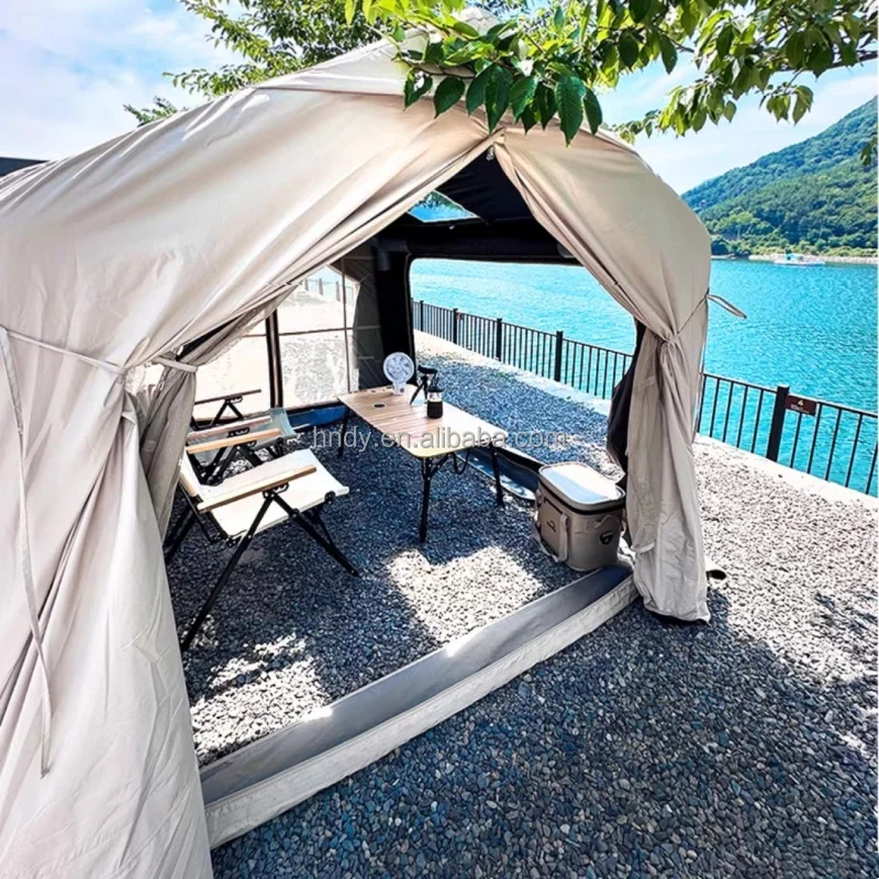 

ST Newest 7.0 Air Cabin Outdoor Waterproof Inflatable Camping Tent With Big Windows