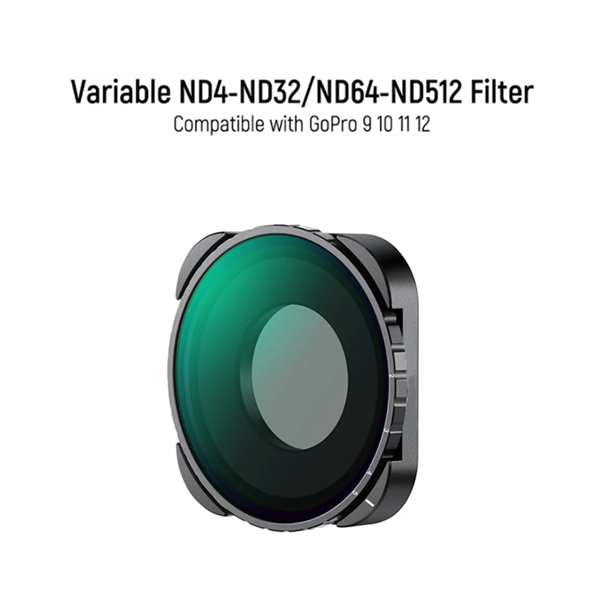 فلتر ND متغير التقنية الجديد لمرشح الكثافة المحايدة القابل للتعديل 9 10 11 12 مع زجاج متعدد المطلي عالي الدقة ND4-ND32