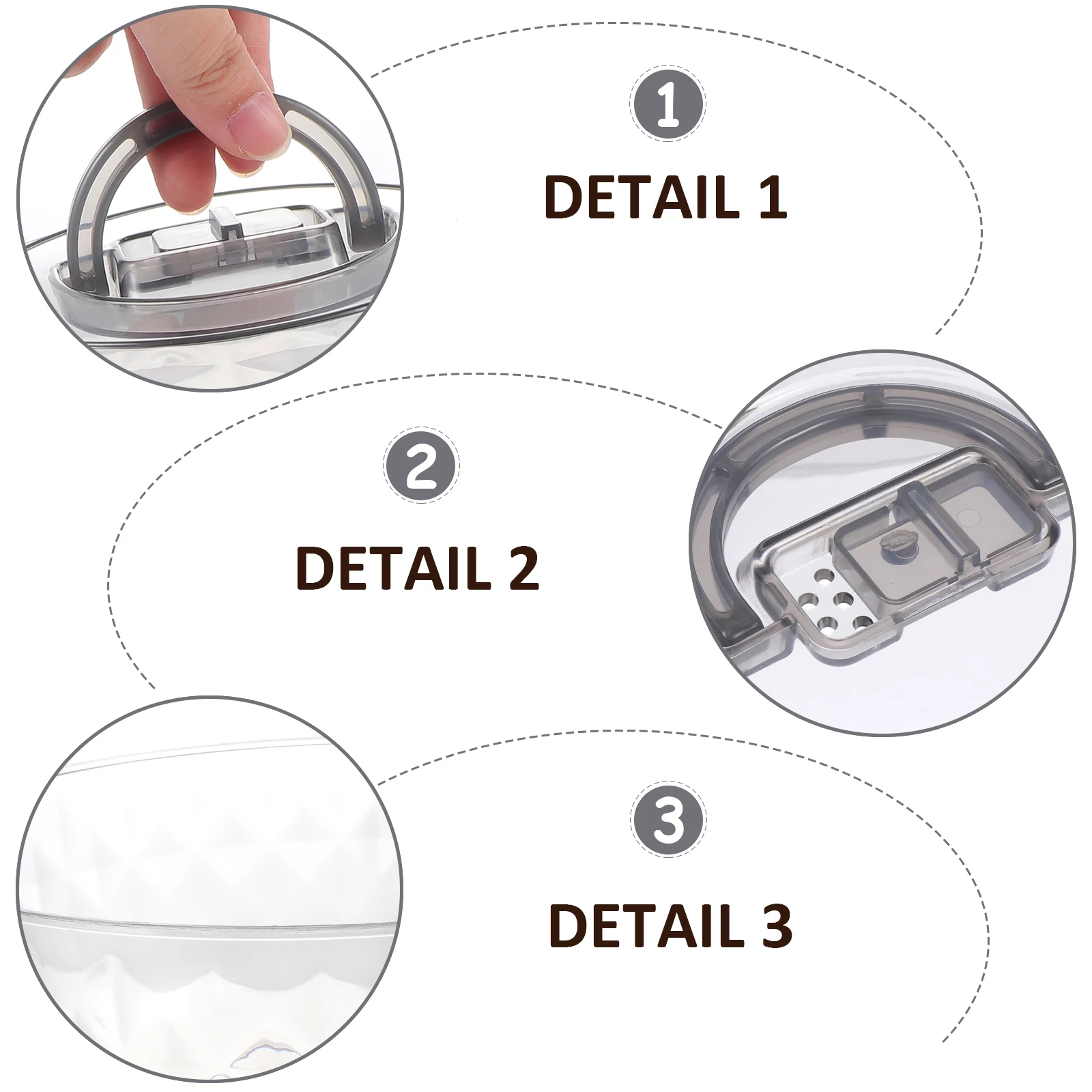 

Food Fresh keeping Cover Transparent Grey Medium Dust proof Lid Keeps Warm Clean Easy Storage Fruit Tray Dessert Protection