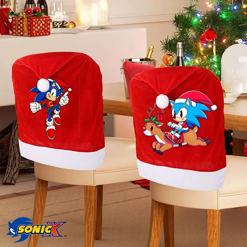 

New Sonics Christmas Chair Cover Home Table Decoration Dining Seat Cover Festival Party Supplies Christmas Decorations Xmas Gift