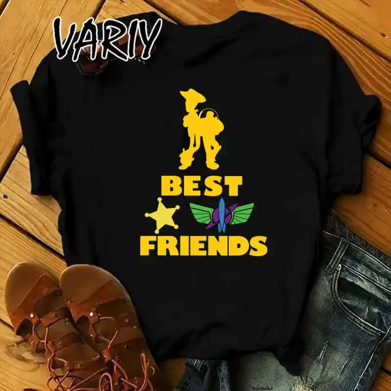 Women Woody Tshirt Tees Loose Casual T Shirt Toy Story Print Woman Clothing Tshirt White T-shirts Dropship Graphic T Shirts