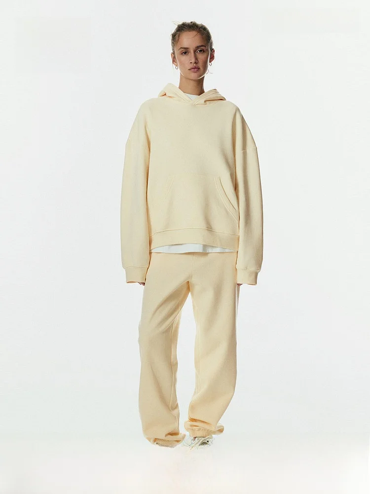 

Женские спортивные брюки H&M из смесового хлопка, летняя новинка, модель 0932722, с естественной линией талии, длинные, 40% полиэстер, 60% хлопок