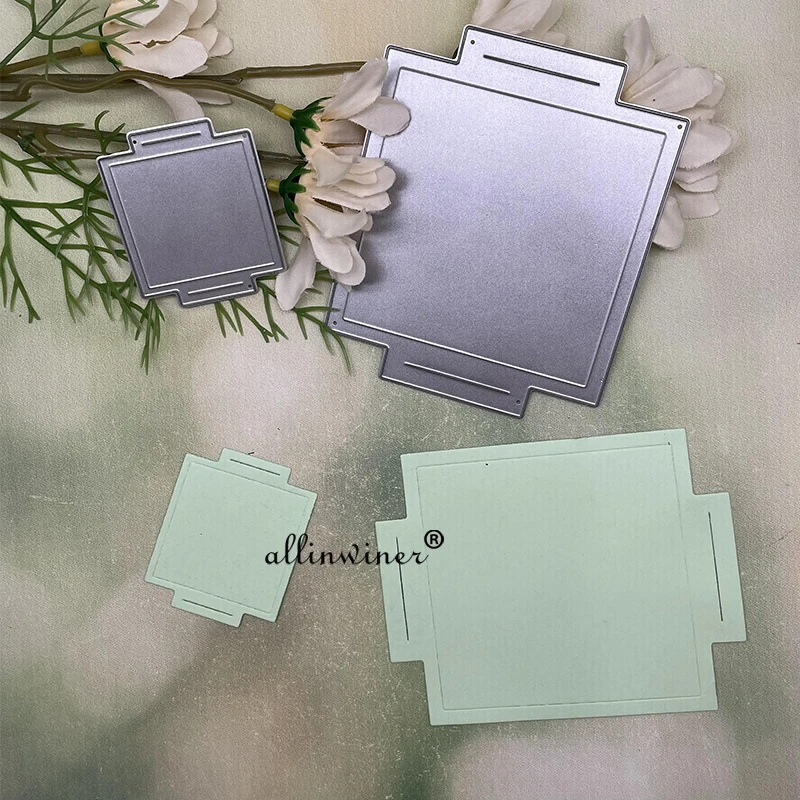 

Металлические вырубные штампы для квадратных ленточных этикеток, трафареты для скрапбукинга, декоративного тиснения и рукоделия