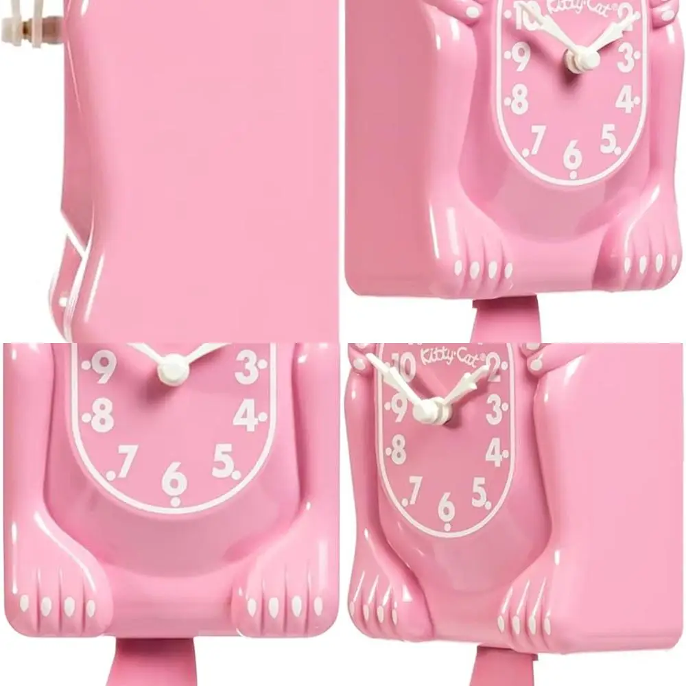 

Satin Pink Miss Kitty-Cat Clock
