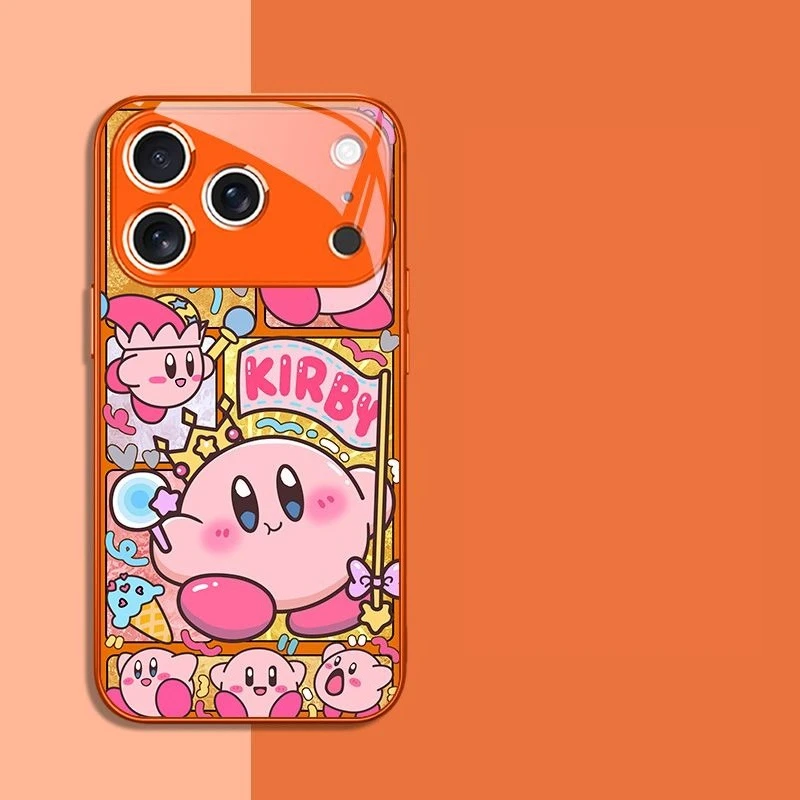 

Kawaii Kirby Phone Case for IPhone 17 Pro Max 17 Air Cute Apple Case for IPhone 16Pro 15Plus 14Pro 13/12 Cartoon Shockproof Case