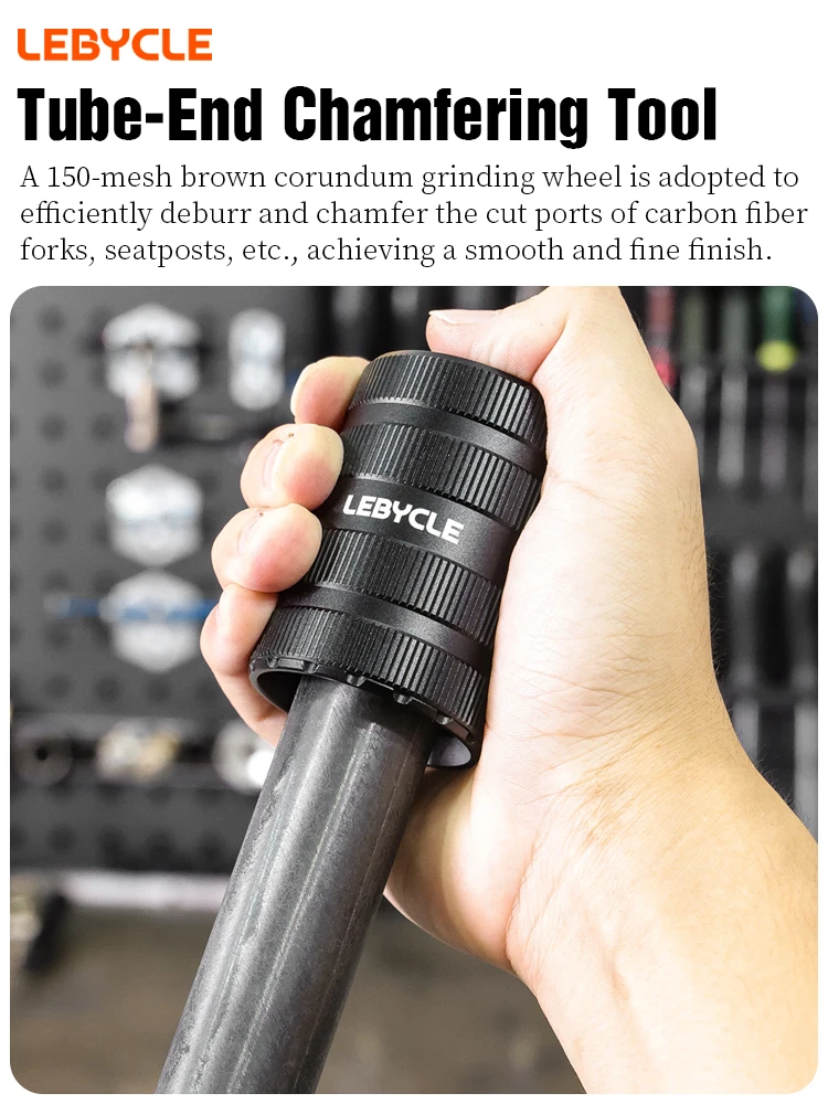 AliExpress ﻿ LEBYCLE MTB Road Bike Tube-End Chamfering Tool For Front Fork Carbon Fiber Pipes Bike Deburring Reamer Tubing Chamfer Tool