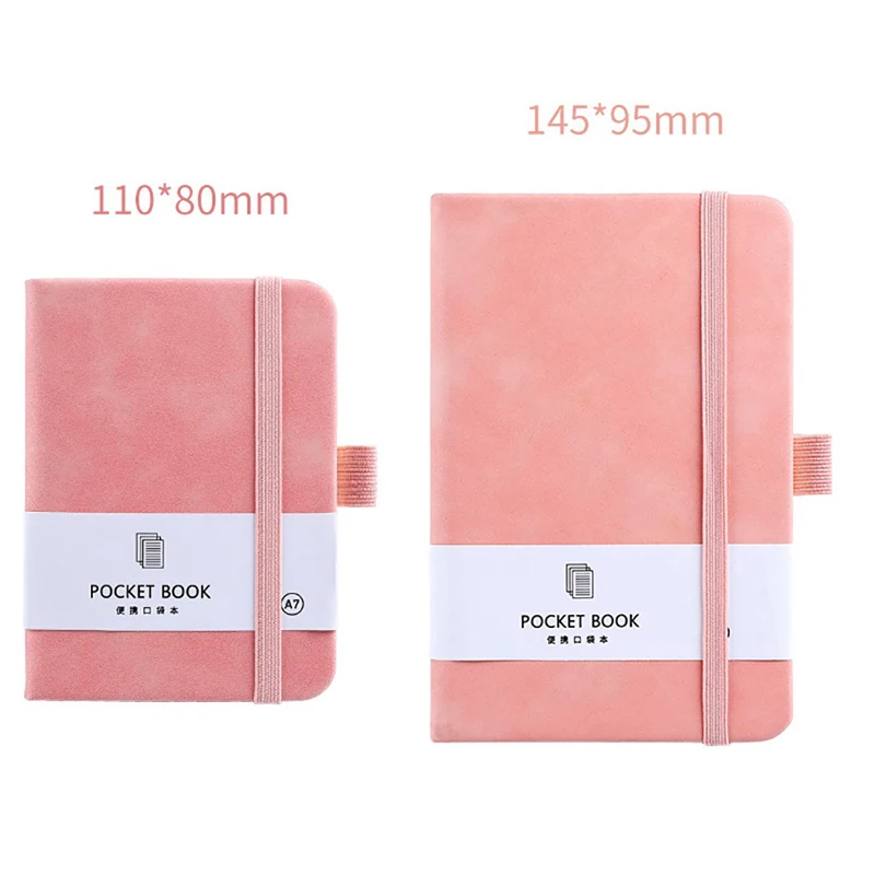 New A6 A7 Colorful Elastic Strap Pocket Notebooks Leather Cover Parper Notebook Notepad Diary Agenda Planner Notebook