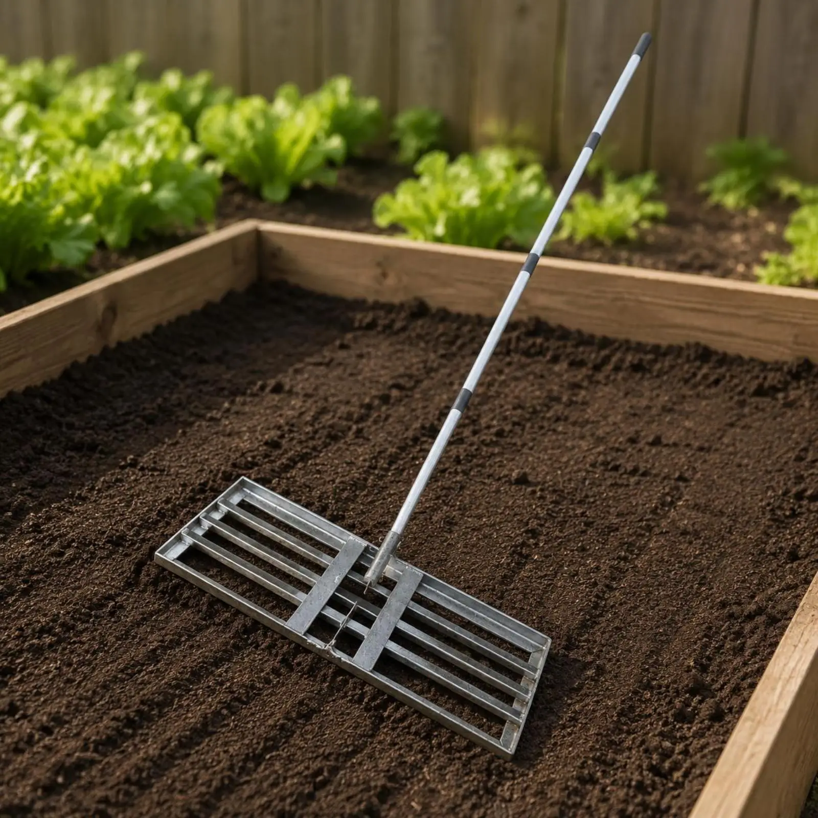 Lawn Leveling Rake Wide Head Soil Leveling Rake Easy to Level Grass Leveler for