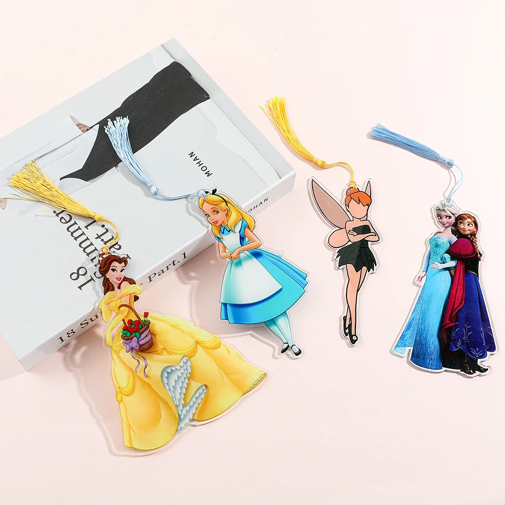 1 قطعة الأميرة سنو وايت إلسا سندريلا ارييل أليس في بلاد العجائب الاكريليك المرجعية قلادة مع شرابة هدية العلامات