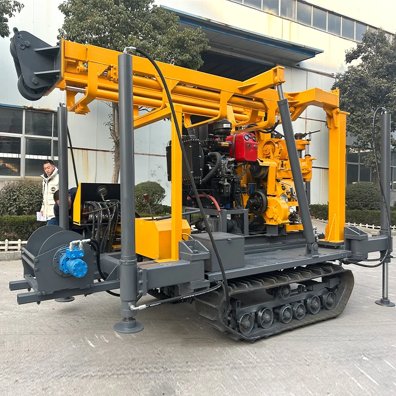 ที่กําหนดเอง XYD Series แบบพกพาใต้ดินลึก 200 M 300 M crawler ไฮดรอลิก Water Well เจาะ RIG แท่นขุดเจาะแบบหมุน