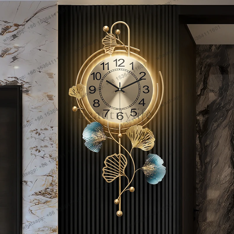 Nordic Simple Aesthetic Wall Clock Living Room Modern Light Luxury Decorative Clock Wall Watch Designer Horloge Ornaments Home