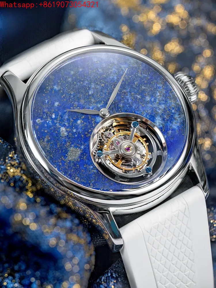 The Great Qin Empire Fanzhi 42mm Dress Light Luxury Business Tourbillon Manual Mechanical Watch Men view 5