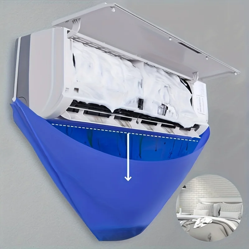 A Complete Air Conditioner Cleaning Kit - Including Dust Cover, Water B Wall Mounted Air Conditioner, Accessories Cleaning Tool