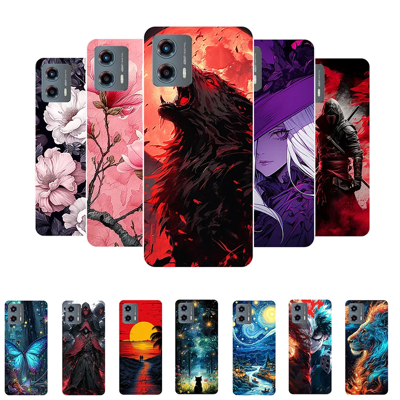 

For Moto G 5G 2023 Case Flowers Wolf Soft Silicone Phone Cover for Motorola Moto G 5G 2023 Coque MotoG (2023) 5G Fundas