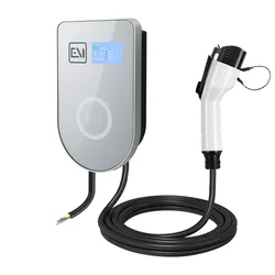 EVSE  J1772 Adapter Type1 Cable 32A 7.6KW EV Charger Type2 Wallmount Charging Station Swipe cardControl for Electric Car