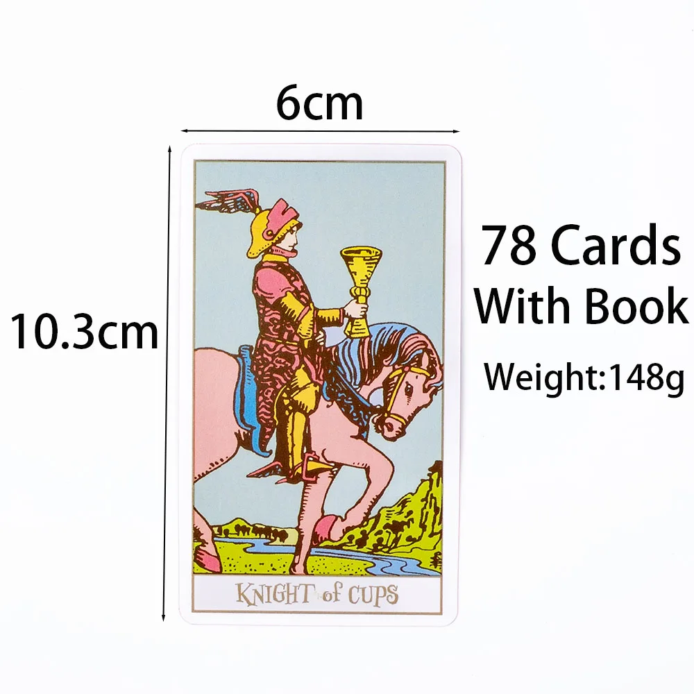 Pink Border Tarot Card Deck with Guidebook 78Pcs Tabletop Cards Of Group Game For Parties Precognition & Divinatio Deck 10.3*6cm