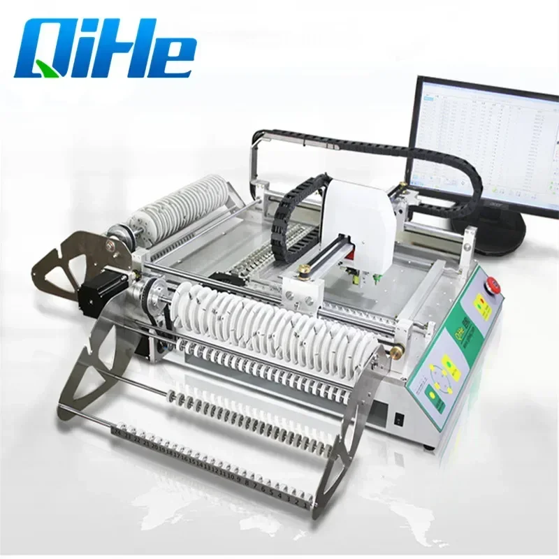 QIHE TVM802BX Automatic Led Assembly Machine Electronic Products Machinery Manual Pick and Place Machine