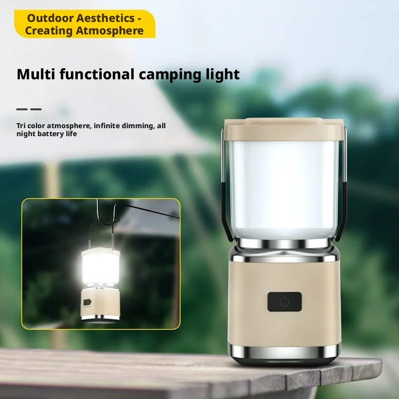 

D2 Outdoor Handheld Flashlight Atmosphere Lamp for Tent Camping Light Portable Rechargeable Mini Camping Fishing Lantern Lights