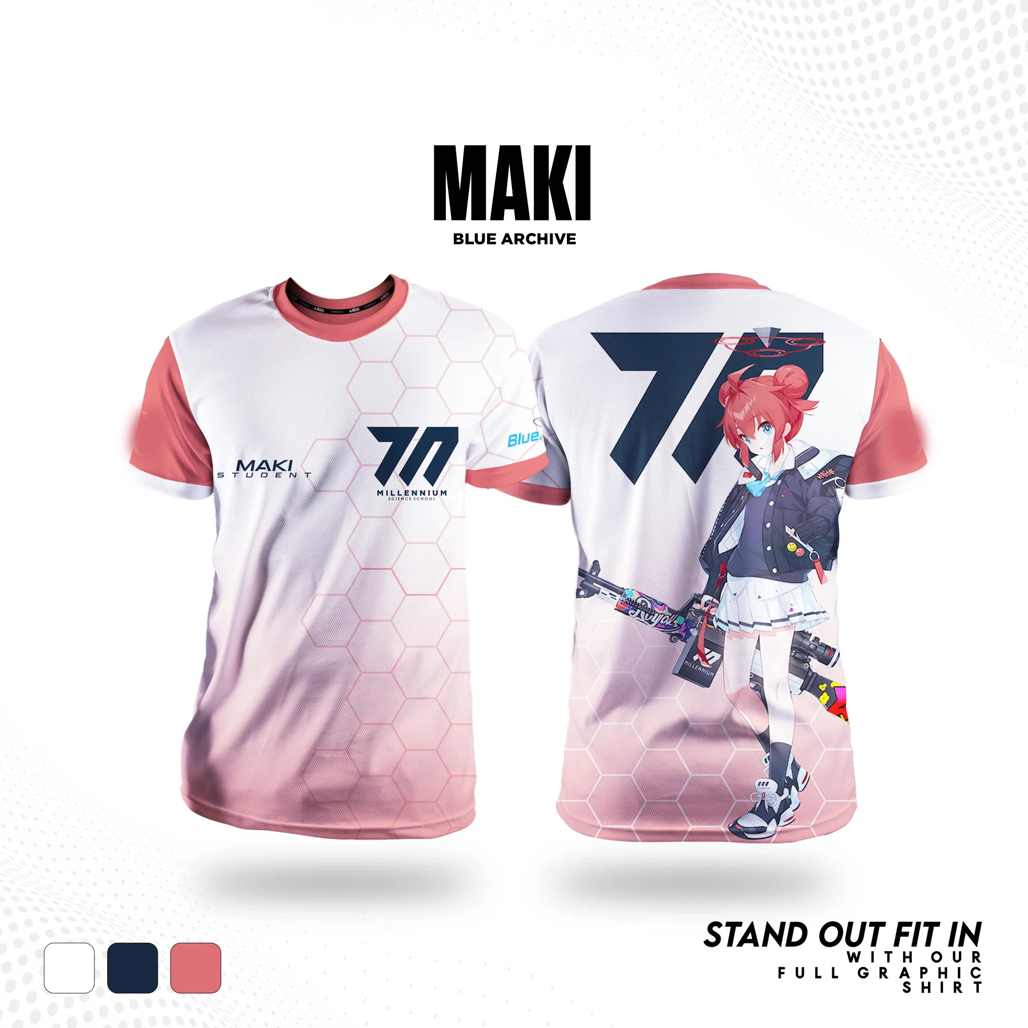 

New Anime Game Blue Archive T-shirts 3D Millennium Science School Print Kids Tees Men Women Harajuku Short Sleeve O-Neck Y2k Top