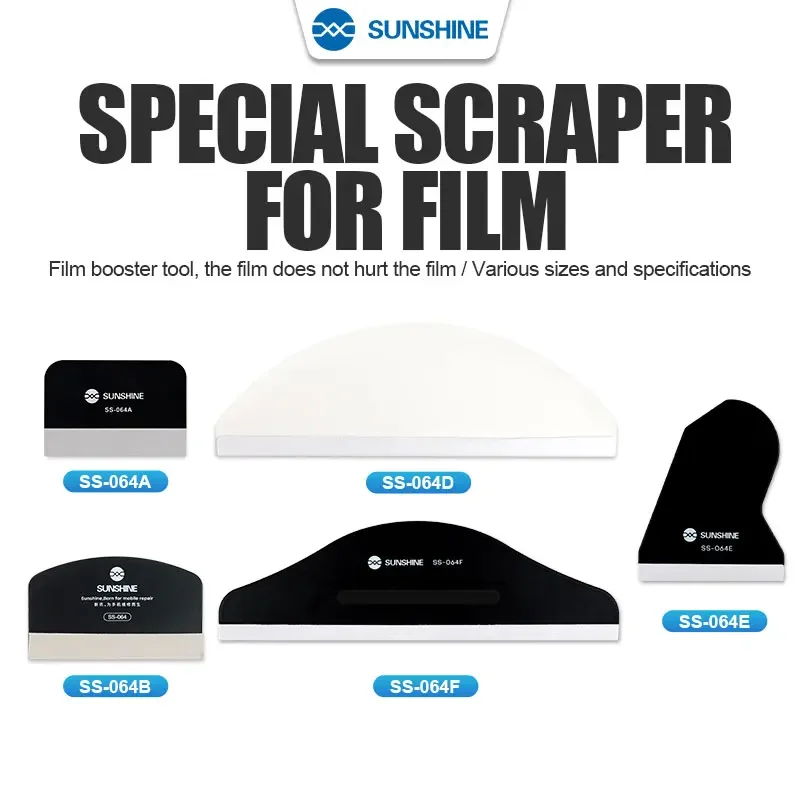 

Sunshine SS-064A B C D E F Type Film Enhancing Scraper for Mobile Phone Touchscreens Computers Camera Repair Film Scraping Tool