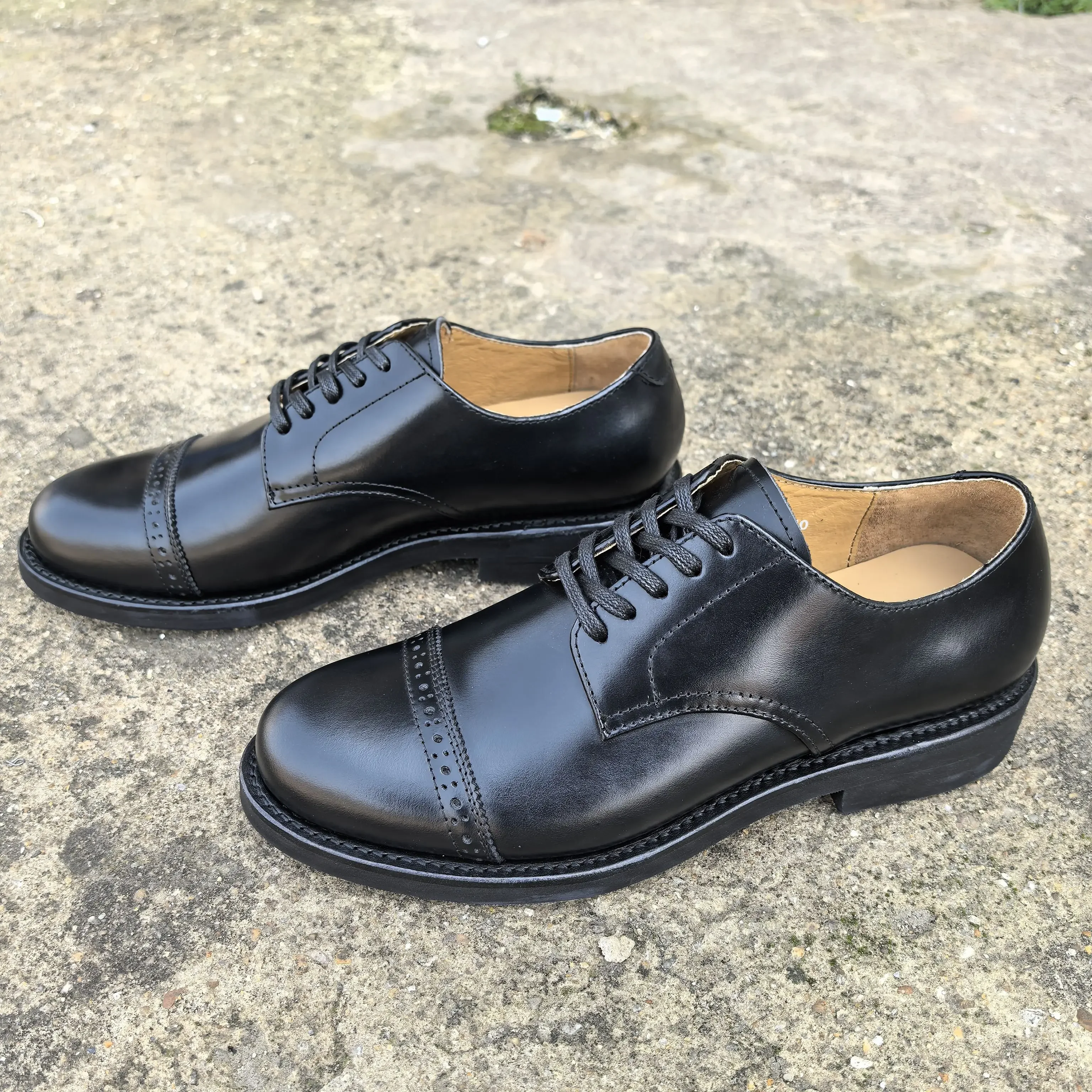 

Кожаная обувь ручной работы Goodyear, мужские повседневные туфли дерби из натуральной кожи с тремя шарнирами на шнуровке, британский тренд с круглым носком