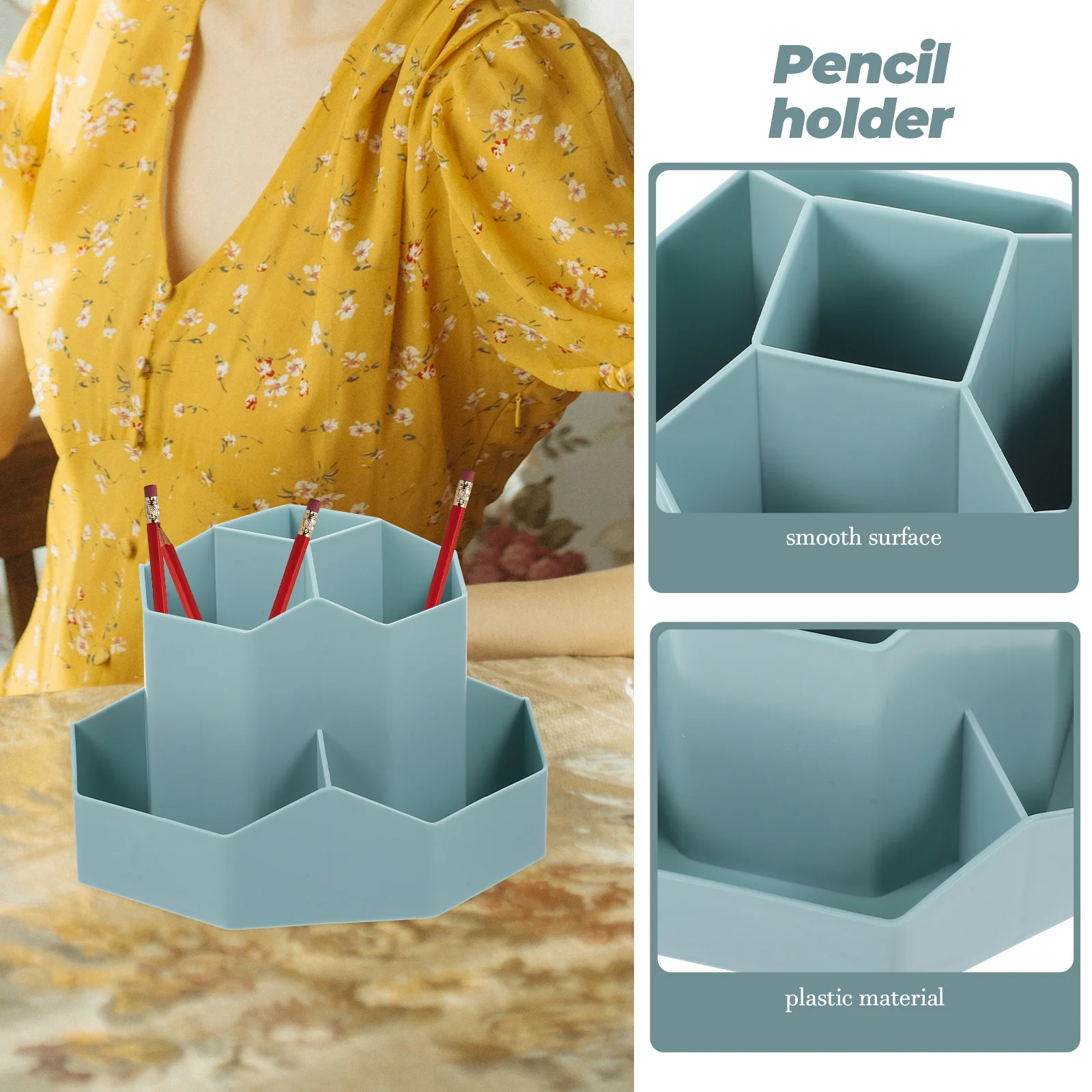 

Rotating Brush Holder Multifunctional Pen Organizer Pencil Holder Desktop Storage Case Desk Stationery Organizer