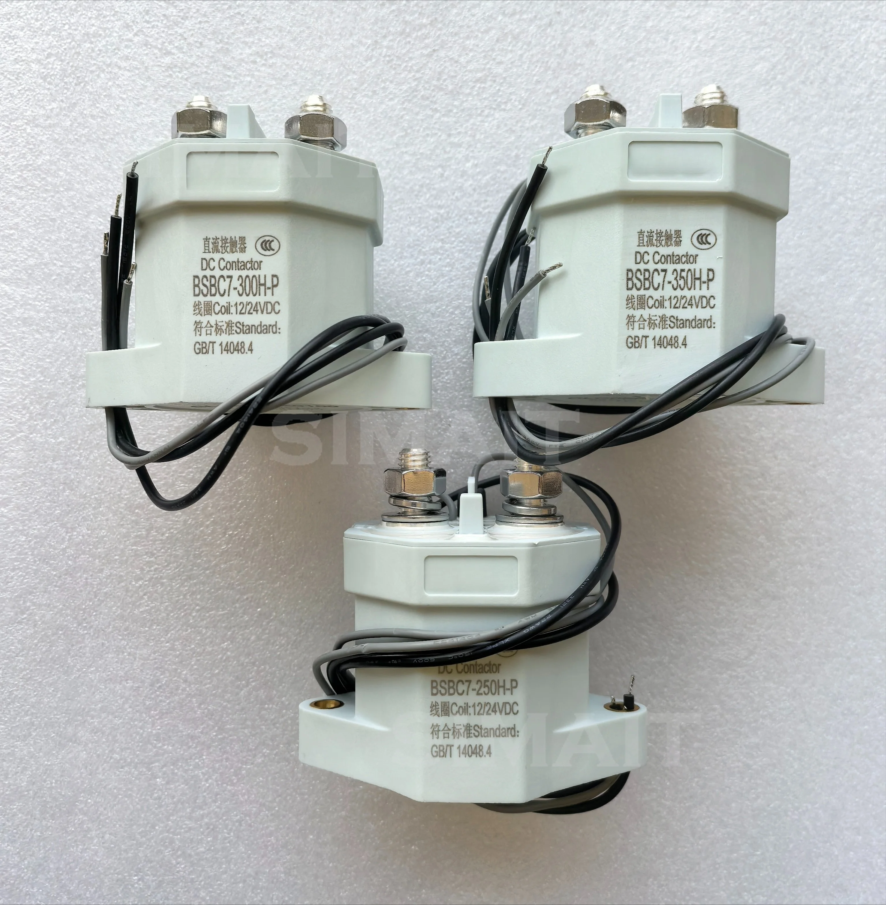 BSBC7-300 DC Contactor 300A 12-1000V, Coil 12/24/48/72V, for EV/BESS/Solar