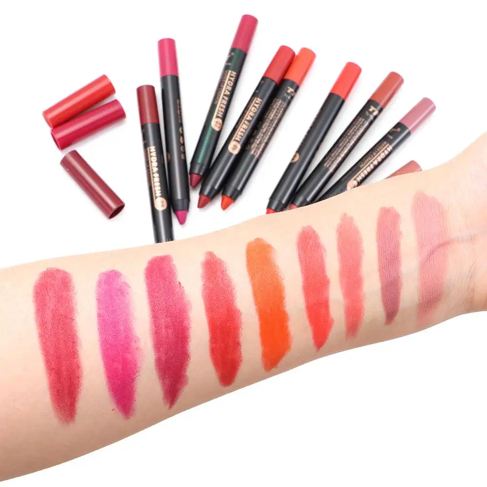 New Makeup Cosmetic Matte Lipstick Pencil Waterproof Lip Gloss Nude Velvet