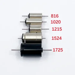 Micro 1PC 816 1015 1020 1215 1524 1725 Coreless Motor High Speed Dual-shaft DIY RC Rail Train/ Hobby Toy Cat Boat Models