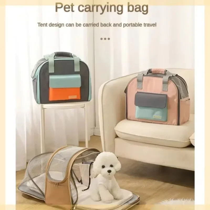 Pet Handbags Expandable Backpacks Travel Teddy Bags Portable Pet Bags for Small and Medium-sized Pets Dog Bag