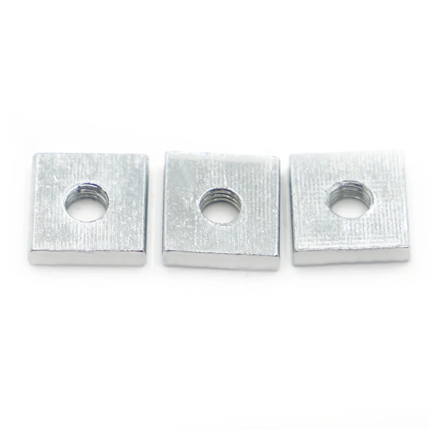 DIN562 White Zinc Plated Carbon Steel Thin Quadrangle Block Square Nut M3 M4 M5 M6 M8