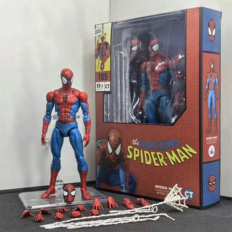 Ct Speelgoed Spider-Man Mafex 075-figuur De Anazing Spiderman Comic Ver Mafex 185, Action Figure Beeldje Model Speelgoed Kids Gift