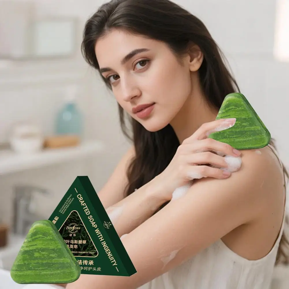 

120 г Green Platycladi Usman Grass Шампунь ручной работы Мыло Освежающее и промывочное здоровое средство против удаления волос Питательное чистое