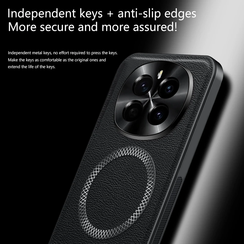 Funda de cuero PU de lujo para Honor Magic7 Pro Magsafe protección de lente magnética cubierta a prueba de golpes para Honor Magic6 Pro Magic5 Pro