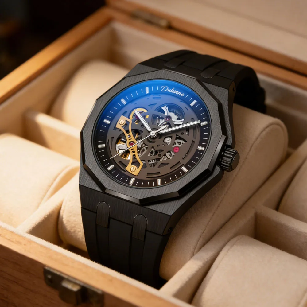 

Новые спортивные мужские механические часы с силиконовым ремешком, водонепроницаемые, светящиеся, модные, скелетонизированные, мужские роскошные автоматические наручные часы