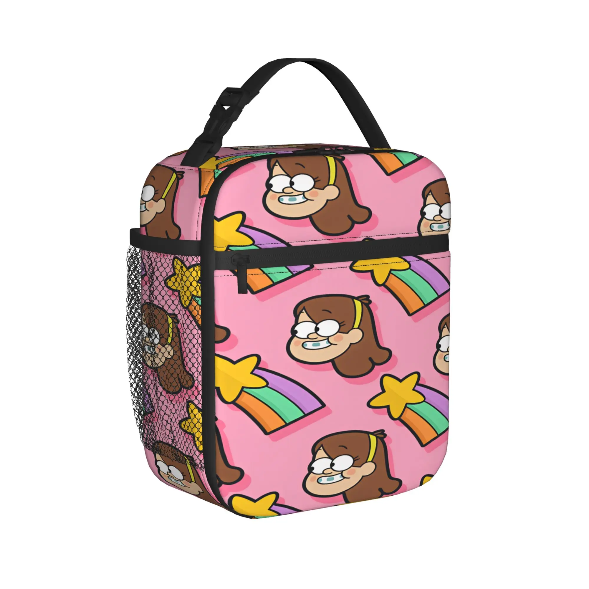 Mabel Lunch Bag G-Gravity Falls Cute Lunch Box Picnic Portable Insulated Thermal Lunch Bags For Men Oxford Print Cooler Bag