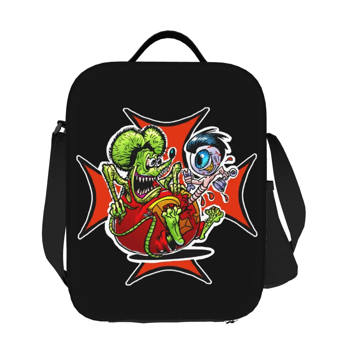 

Пользовательские Rat Fink Chest Buster термоизолированные сумки для обеда женские анимационные аниме мультфильм многоразовый контейнер для обеда Bento коробка для еды