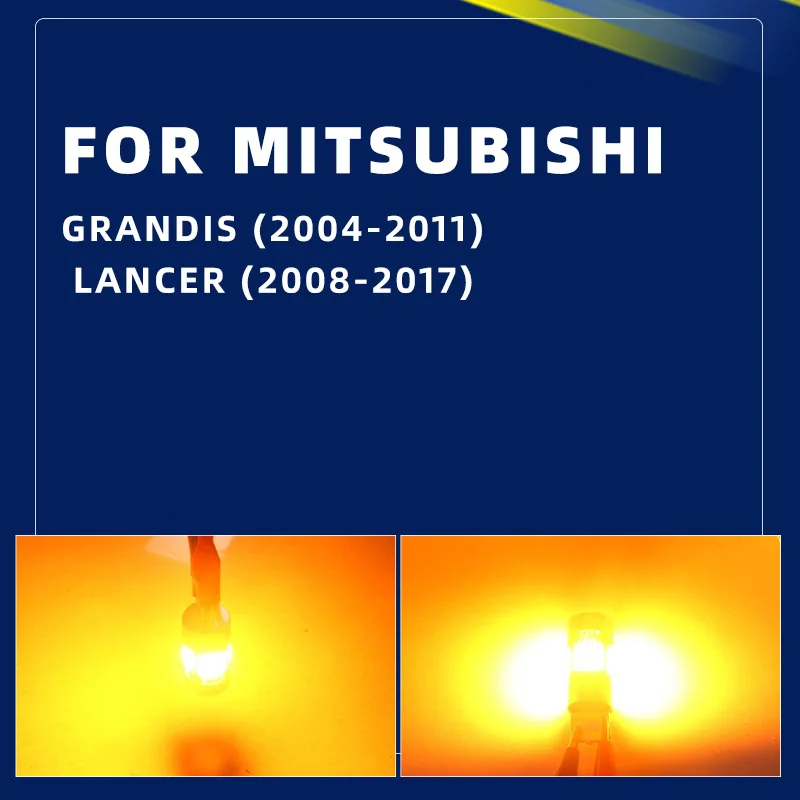 LED Turn Signal Lights Bulbs Blinker Direction Indicator For Mitsubishi Grandis Lancer 2004 2009 2010 2012 2013 2014 2015 2016
