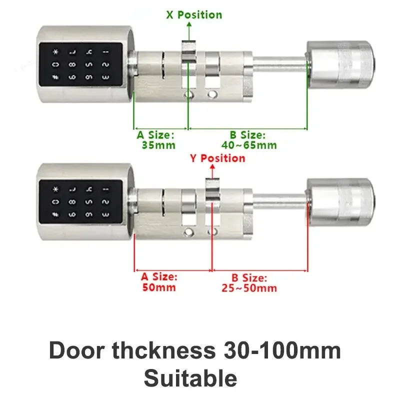 Inteligentna blokada na linie papilarne Cylinder z hasłem Tuya Bluetooth klucz mechaniczny 4 aaa bateria alkaliczna LVD-11