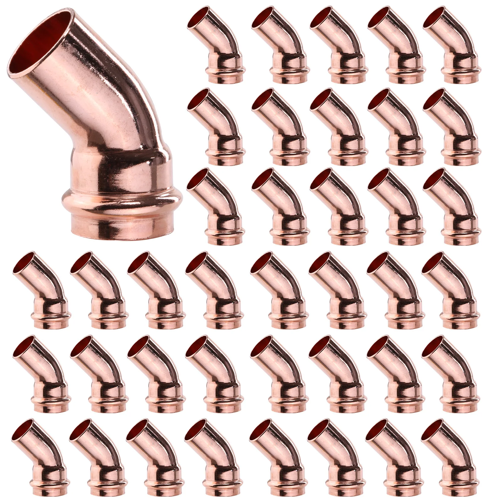 

Медные трубные фитинги V-образной формы, герметичные соединители для медных труб, универсальные аксессуары для домашней сантехники