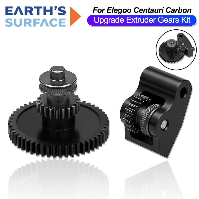 

Hardened Steel Extruder Gear Kit for Elegoo Centauri Carbon Wear Resistant High Proformence SKD11 Material Gear 3D Printer Parts