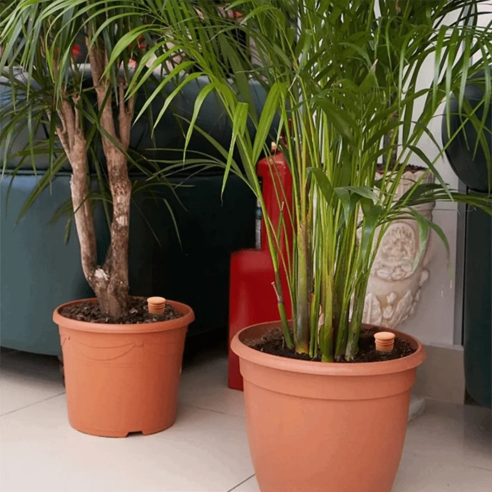 4Pcs Terracotta Material Automatic Self Watering Spikes Consistent Supply Versatile Usage Self Irrigation System