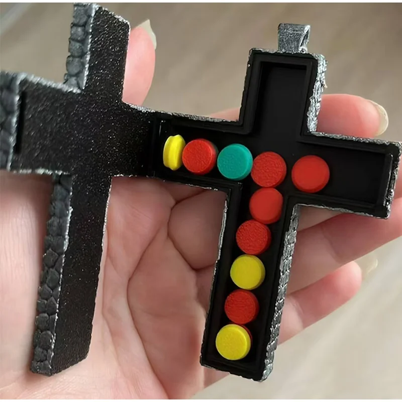Cross Necklace With Secret Compartment,necklace With Old Cross Pendant,gothic Punk Hip Hop Fashion Pendant Necklace Jewelry